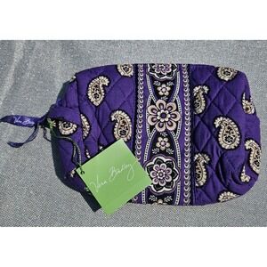 NWT VERA BRADLEY SIMPLY VIOLET LINED‎ MEDIUM MAKEUP BAG-RETIRED SPRING 2011